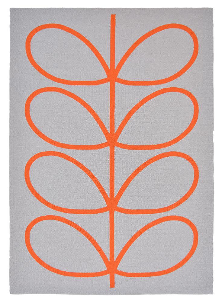 Orla Kiely Giant Linear Stem in Persimmon: Outdoor Rug 460703