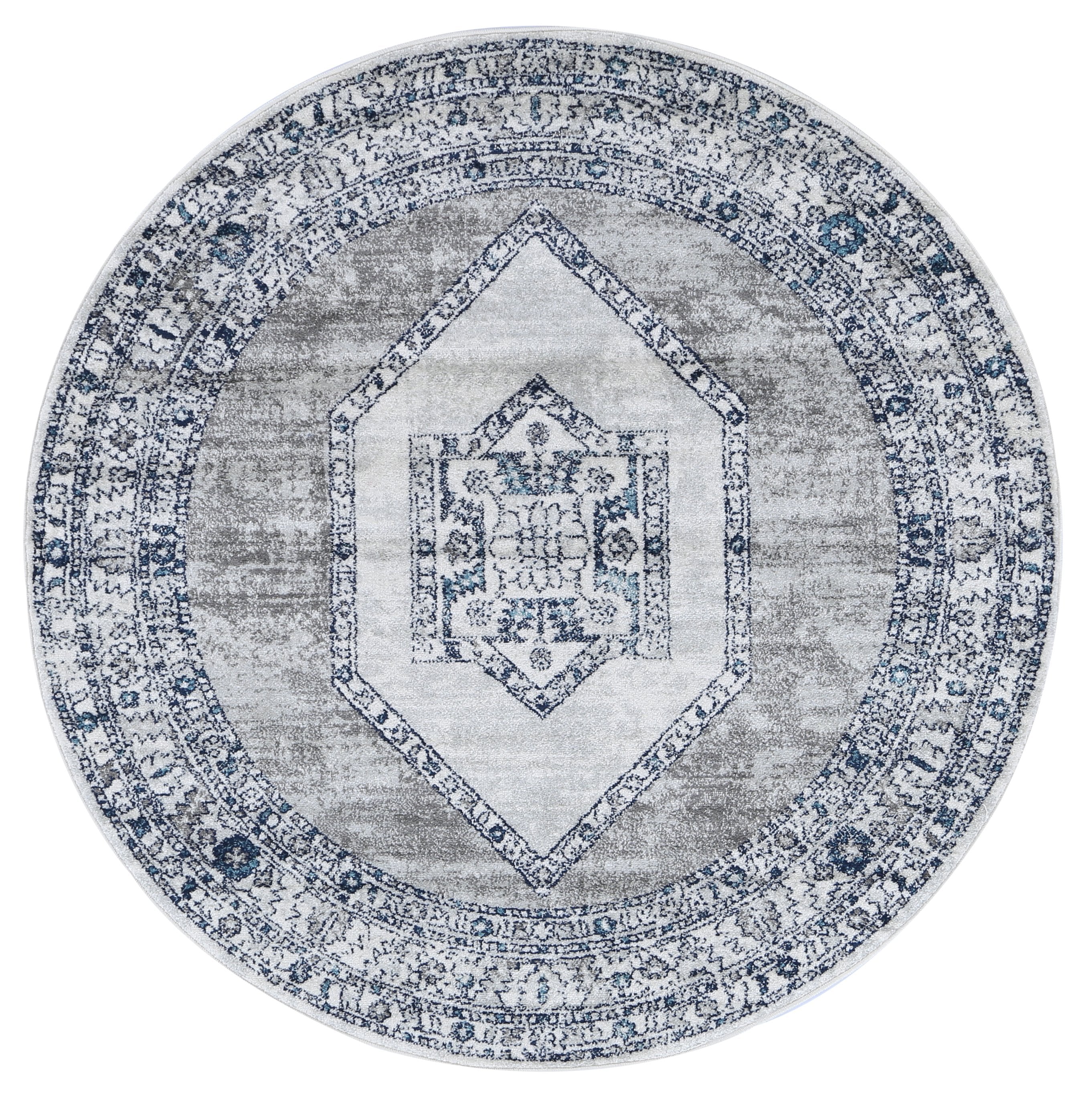 Provence Ancient in Navy and Cream : Round