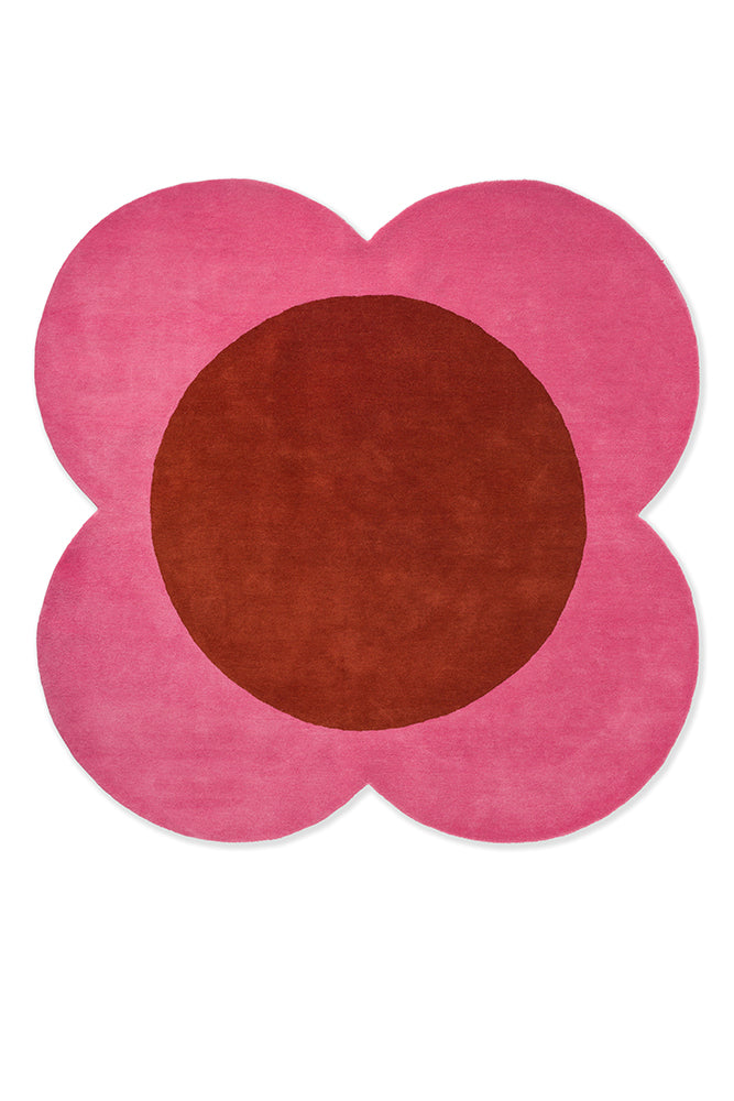 Orla Kiely Flower Spot Pink/Red 158400 Rug