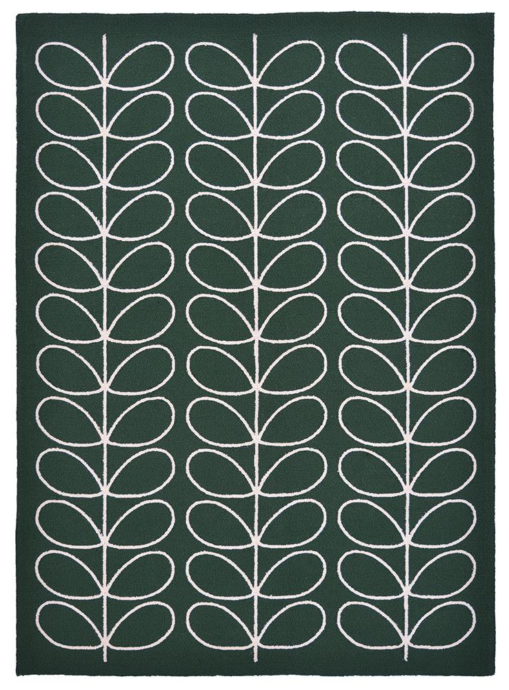 Orla Kiely Linear Stem in  Jade: Outdoor Rug 460507