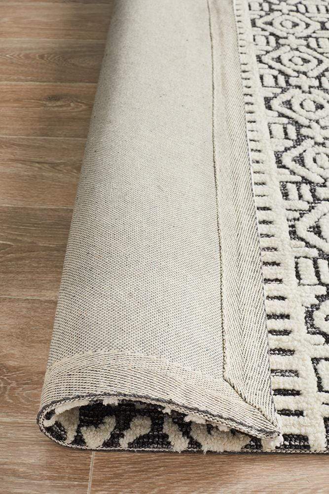 Levi Dark with Ivory - Cheapest Rugs Online