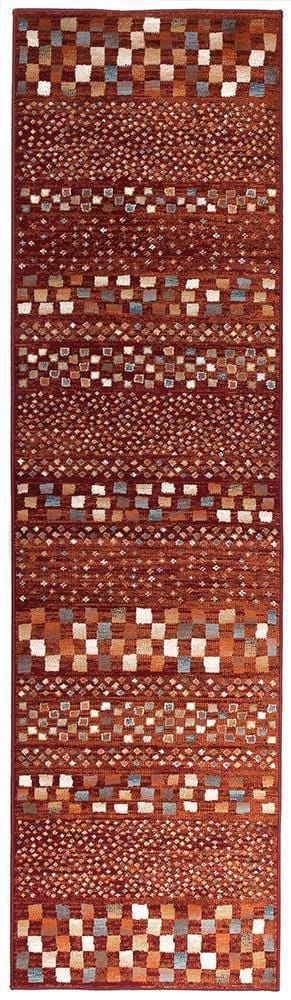 Oxford Mayfair Squares Rust Rug