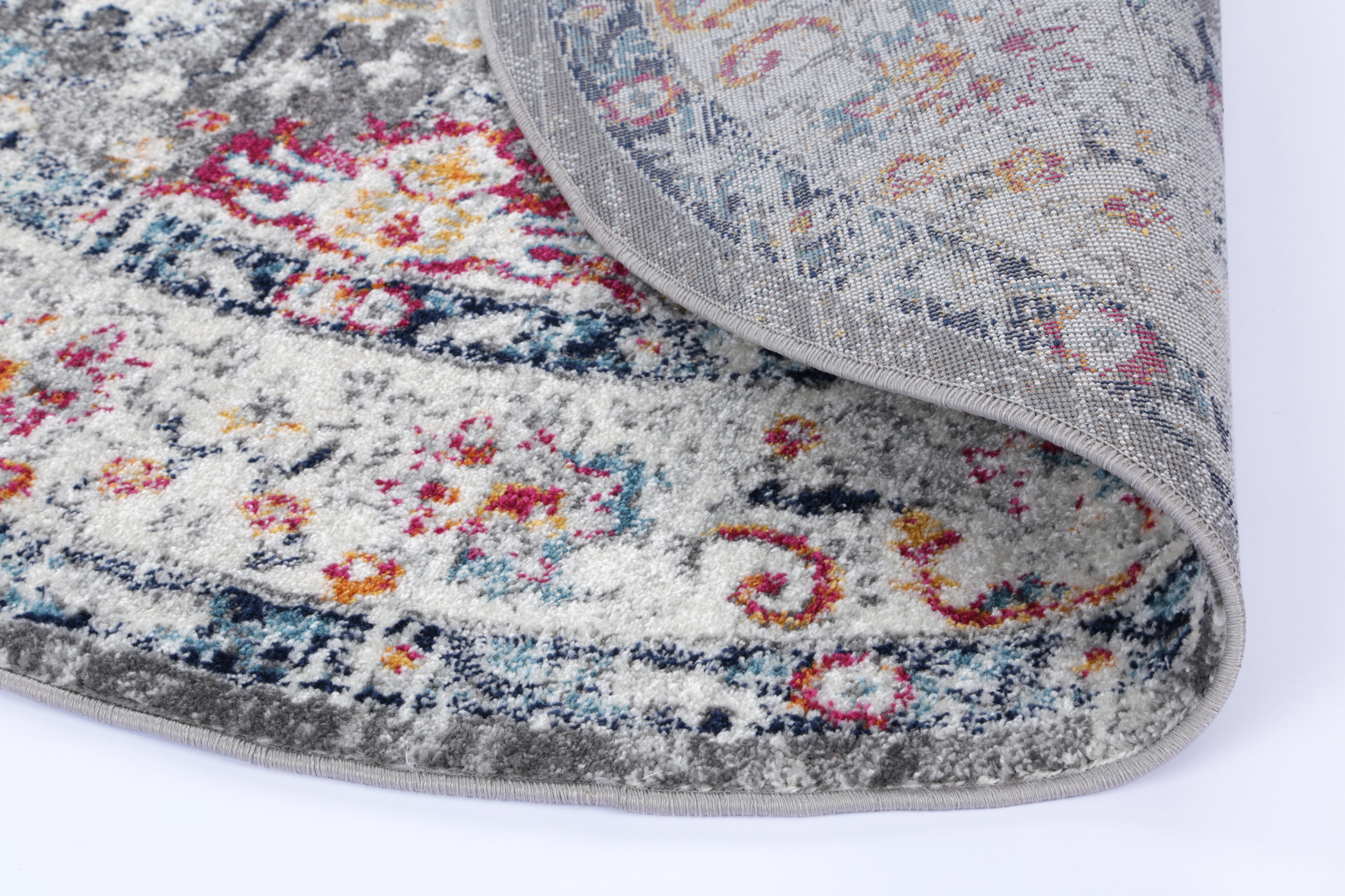 Provence Traditional in Grey and Multi : Round