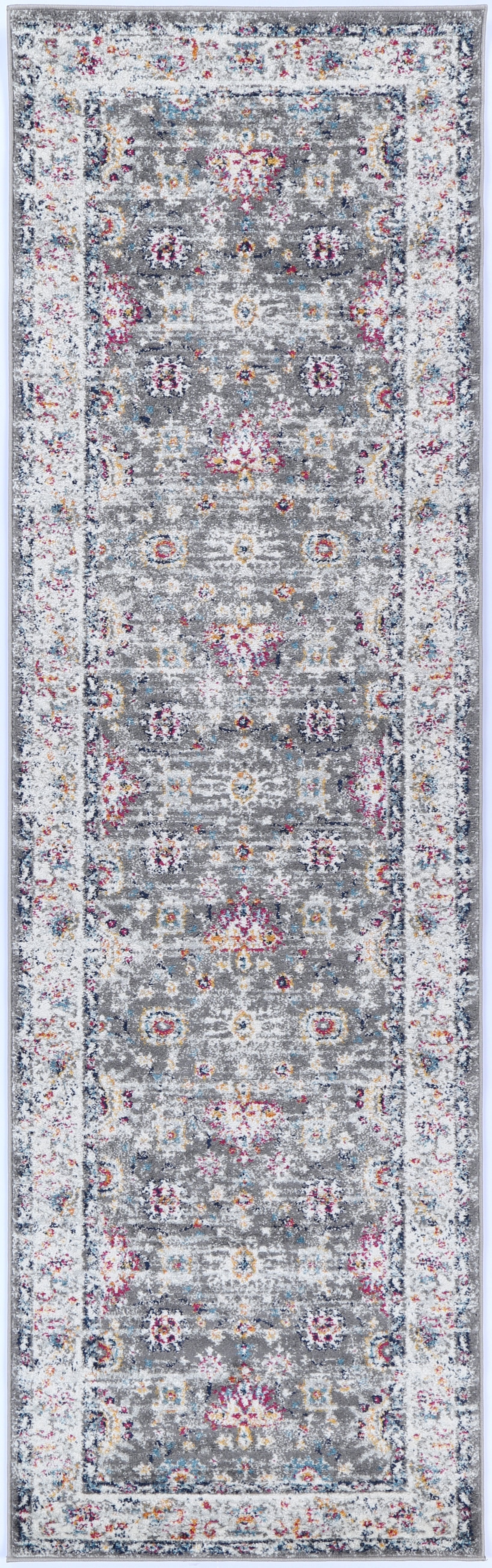 Provence Traditional in Grey and Multi : Runner
