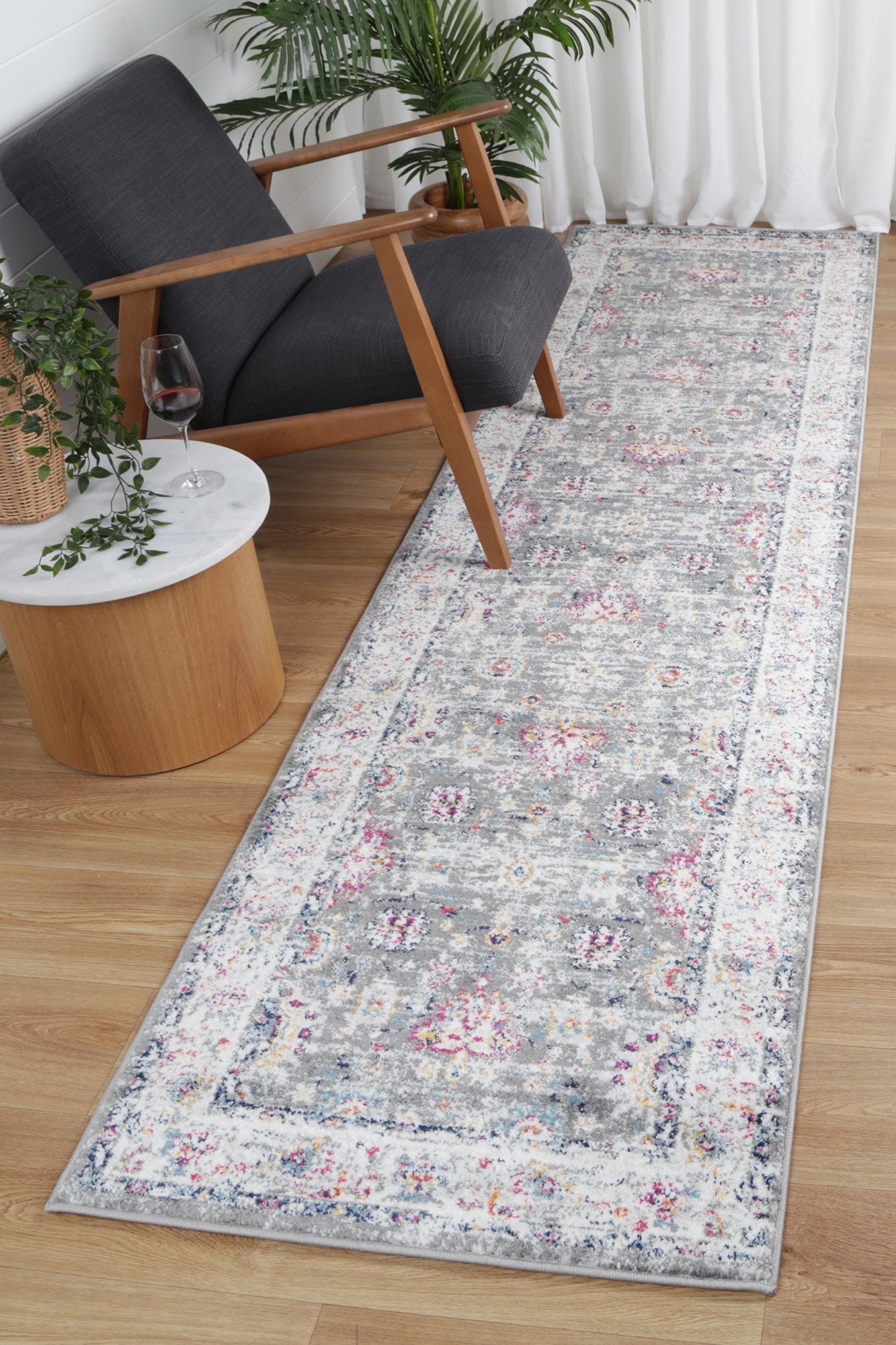 Provence Traditional in Grey and Multi : Runner