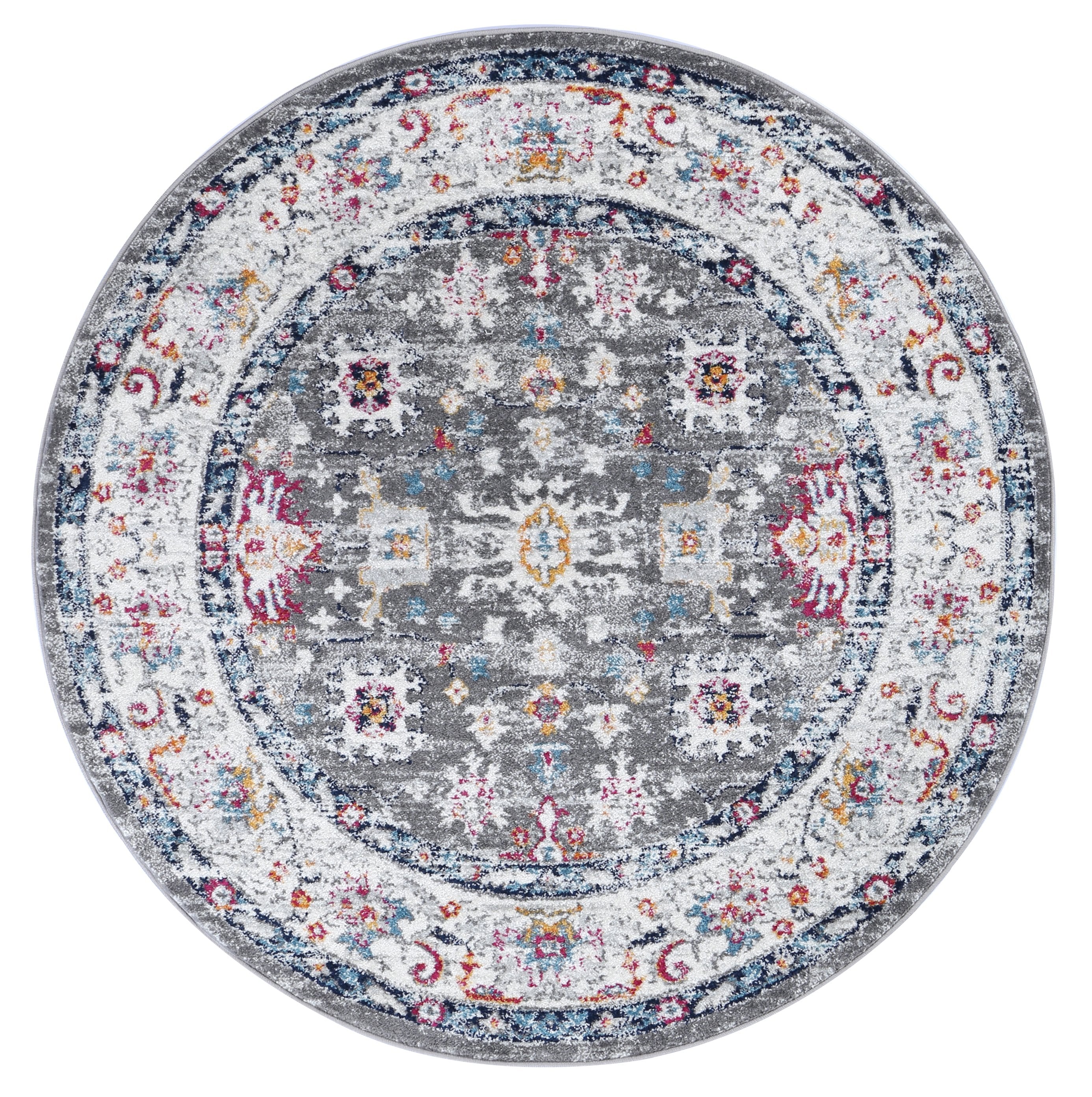 Provence Traditional in Grey and Multi : Round